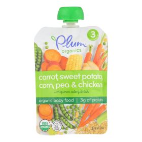 Plum Organics Baby Food - Organic - Quinoa And Leeks With Chicken And Tarragon - Stage 3 - 6 Months And Up - 4 Oz - Case Of 6