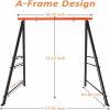 Porch Swing Frame, 550lbs Weight Capacity Swing Stand, Heavy Duty A-Frame Swing, Swing Stand Frame for Yoga Hammock Saucer Baby Porch Swing (Orange